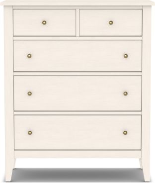 A real wood dresser made from Appalachian cherry hardwood, featuring two small upper drawers and three spacious lower drawers for versatile organization.