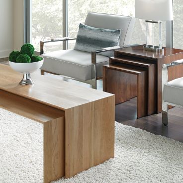 solid cherry wood nesting tables