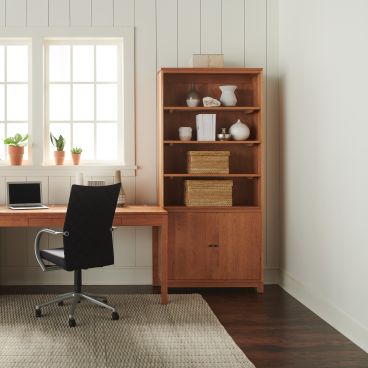 Real wood Oxford Tall Bookcase with doors