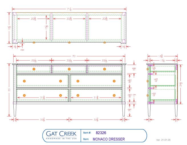 engineering plans for wood dresser