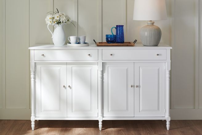 Solid Wood Coventry Chest Painted in White