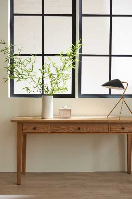 Real hardwood credenza table