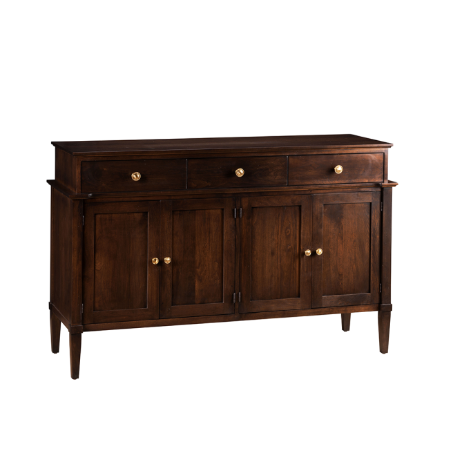 Monaco Server shown in a solid wood with a dark stain