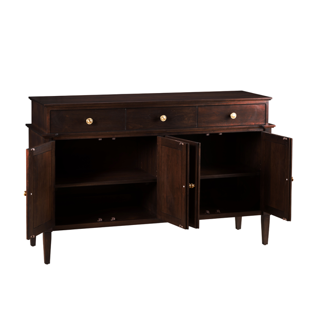 Monaco Server shown with open doors to see the shelves inside