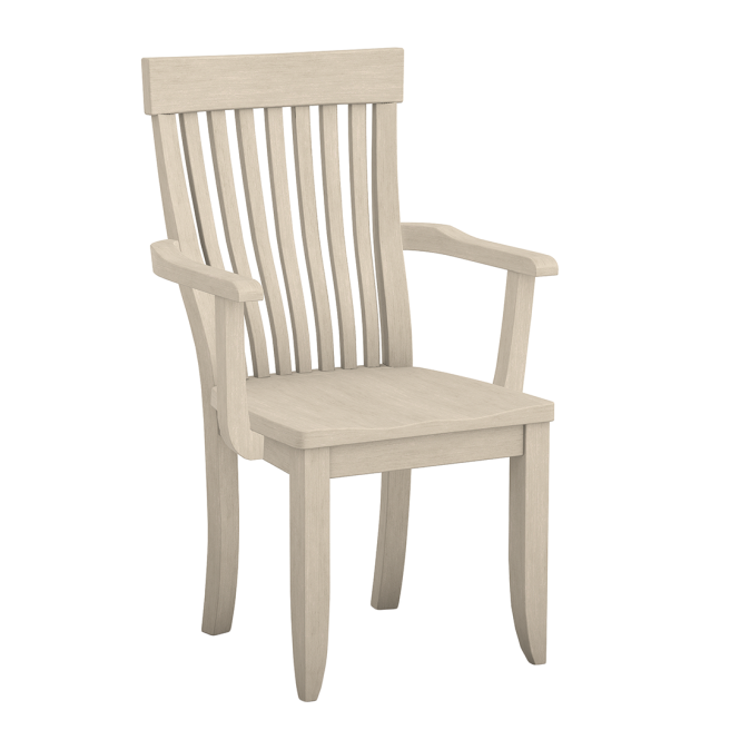 A real wood dining chair made from sustainably sourced Appalachian hardwood, featuring elegant curves and durable craftsmanship.
