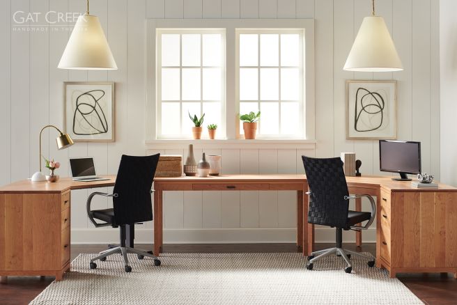 Real wood office furniture for home office